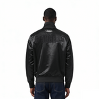 NHL NEW YORK RANGERS TRIPLE BLACK BLOUSON EN SATIN POUR HOMME (TRIPLE NOIR HOMME)