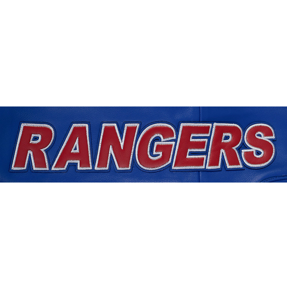 NHL NEW YORK RANGERS MEN'S MOTO JACKET (ROYAL BLUE/WHITE)