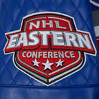 NHL NEW YORK RANGERS MEN'S MOTO JACKET (ROYAL BLUE/WHITE)