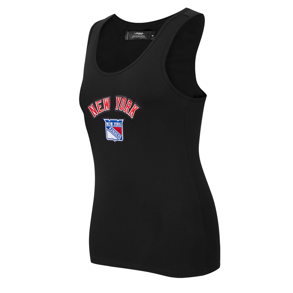 NHL NEW YORK RANGERS CLASSIC CAMISOLE DOS NAGEUR À COUPE DÉCONTRACTÉE POUR FEMME (NOIR)