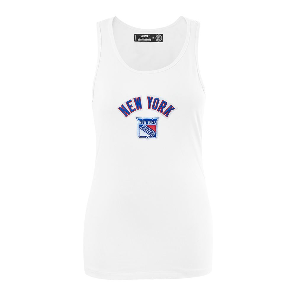 NHL NEW YORK RANGERS CLASSIC WOMEN'S RELAXED FIT RACERBACK (WHITE)