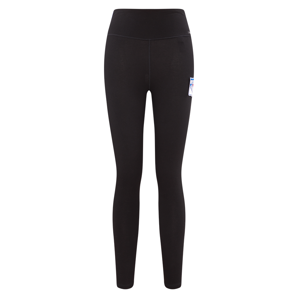 NHL NEW YORK RANGERS CLASSIC WOMEN'S HIGH WAIST JERSEY LEGGING (BLACK)