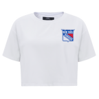 NHL NEW YORK RANGERS CLASSIC WOMEN'S SINGLE JERSEY BOXY TEE (WHITE)
