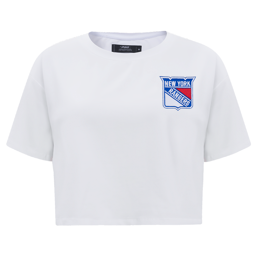 NHL NEW YORK RANGERS CLASSIC WOMEN'S SINGLE JERSEY BOXY TEE (WHITE)