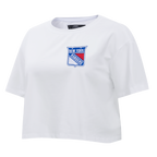 NHL NEW YORK RANGERS CLASSIC WOMEN'S SINGLE JERSEY BOXY TEE (WHITE)