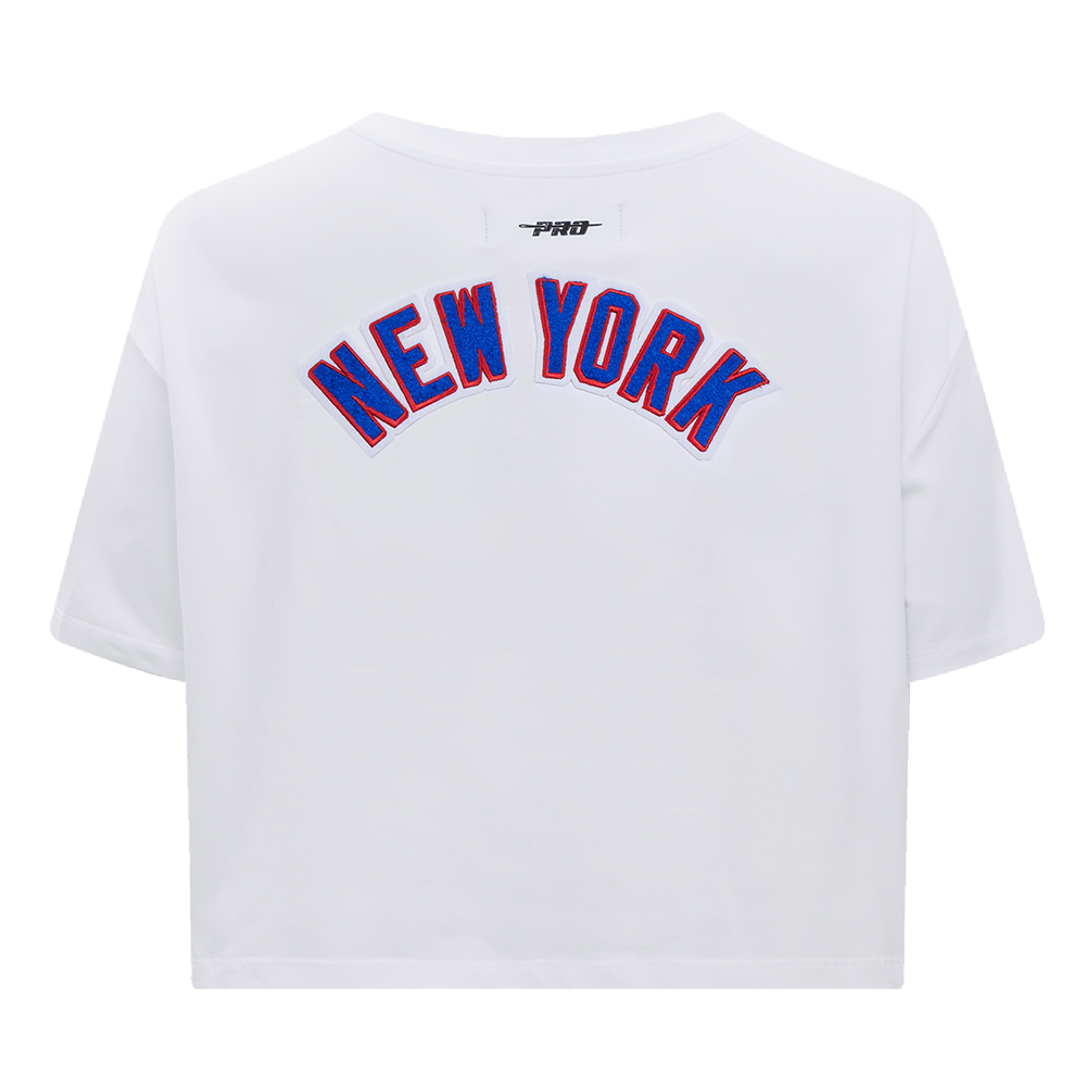 NHL NEW YORK RANGERS CLASSIC WOMEN'S SINGLE JERSEY BOXY TEE (WHITE)