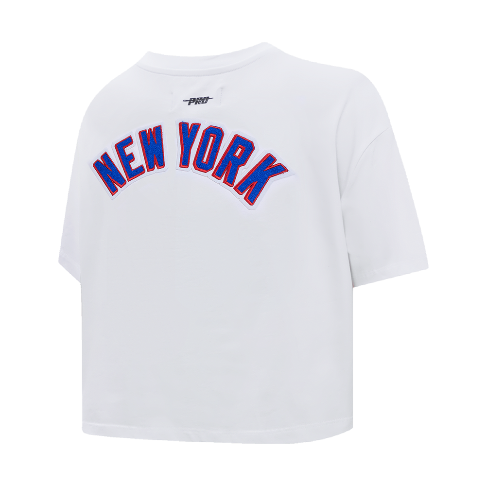 NHL NEW YORK RANGERS CLASSIC WOMEN'S SINGLE JERSEY BOXY TEE (WHITE)