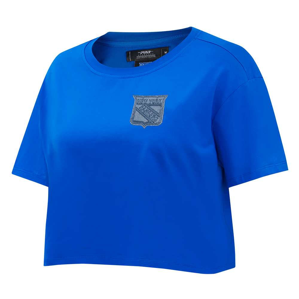 NHL NEW YORK RANGERS VARSITY BLUES WOMEN'S BOXY TEE (ROYAL BLUE)