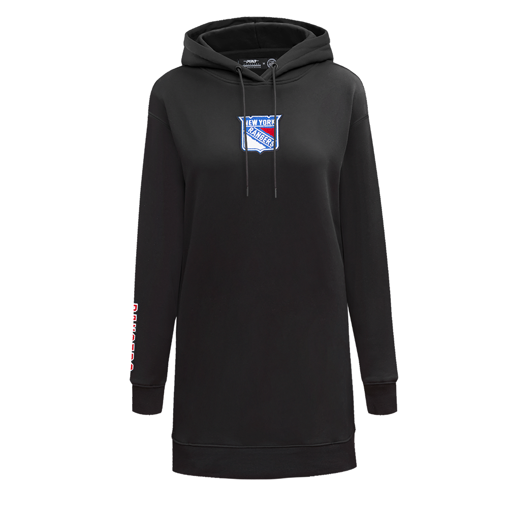 NHL NEW YORK RANGERS CLASSIC ROBE À CAPUCHON EN MOLLETON POUR FEMME (NOIR)