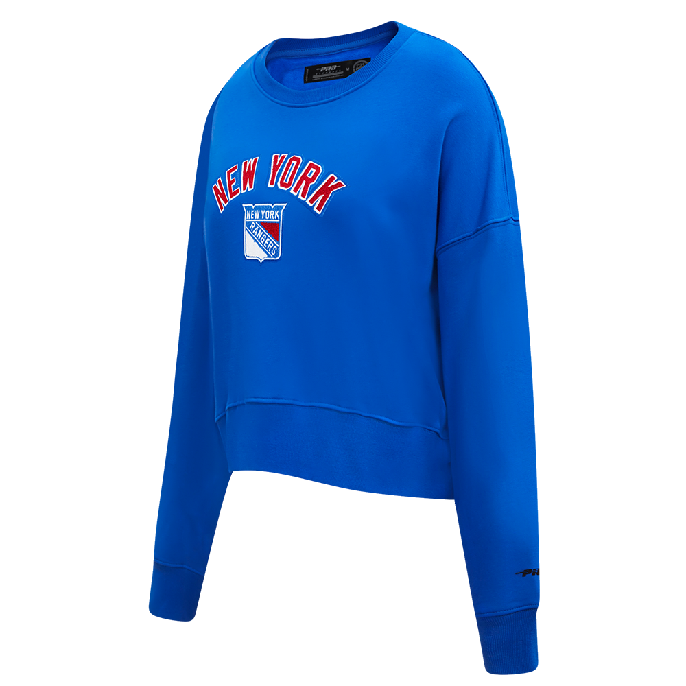 NHL NEW YORK RANGERS CLASSIC WOMEN'S FLEECE CREWNECK (ROYAL BLUE)