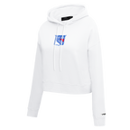 NHL NEW YORK RANGERS CLASSIC CHANDAIL À CAPUCHON COURT EN MOLLETON POUR FEMME (BLANC)