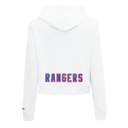 NHL NEW YORK RANGERS CLASSIC CHANDAIL À CAPUCHON COURT EN MOLLETON POUR FEMME (BLANC)