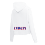 NHL NEW YORK RANGERS CLASSIC CHANDAIL À CAPUCHON COURT EN MOLLETON POUR FEMME (BLANC)