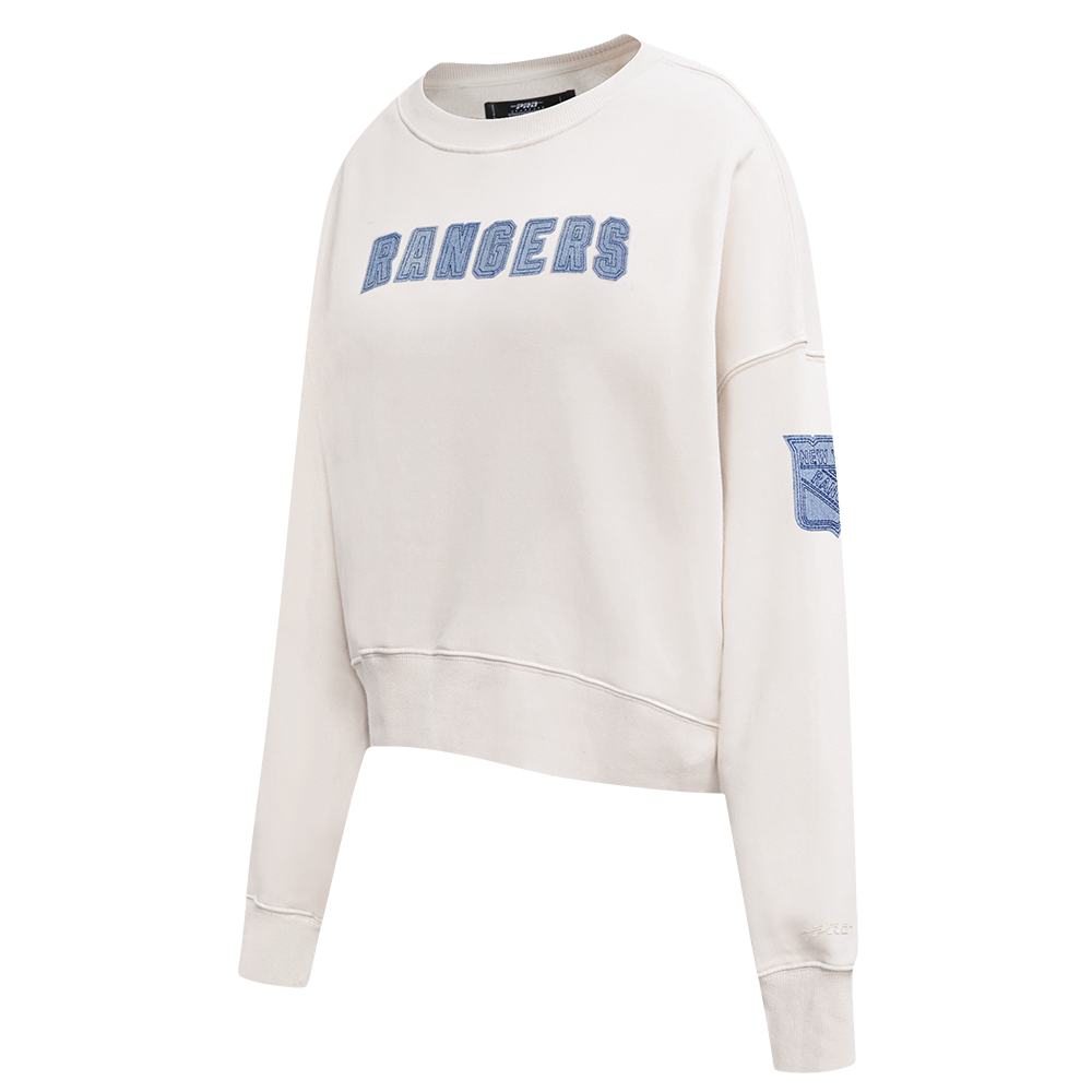 NHL NEW YORK RANGERS VARSITY BLUES WOMEN'S CREWNECK (LINEN)