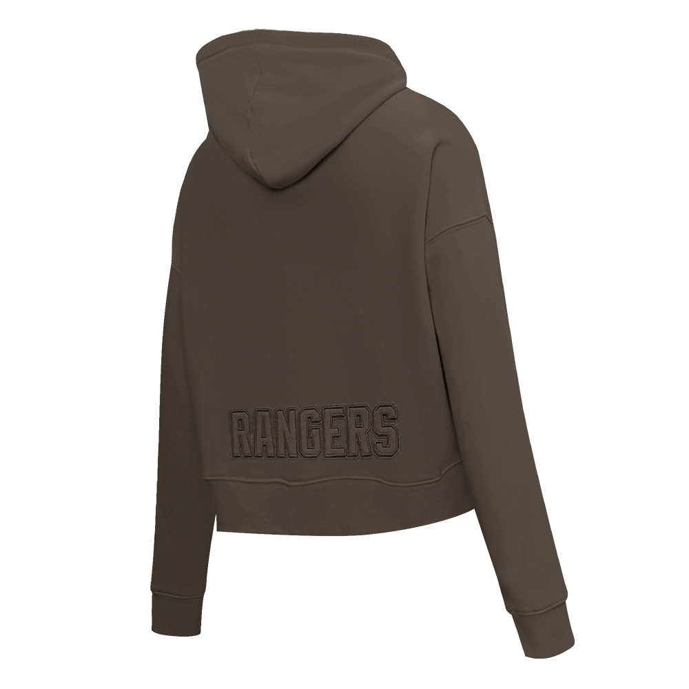 NHL NEW YORK RANGERS NEUTRAL CHANDAIL À CAPUCHON COURT EN MOLLETON (TAUPE FONCÉ)