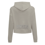 NHL NEW YORK RANGERS NEUTRAL WOMEN'S CROPPED PULLOVER HOODIE (TAUPE)