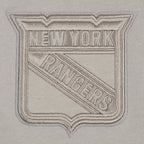 NHL NEW YORK RANGERS NEUTRAL WOMEN'S CROPPED PULLOVER HOODIE (TAUPE)