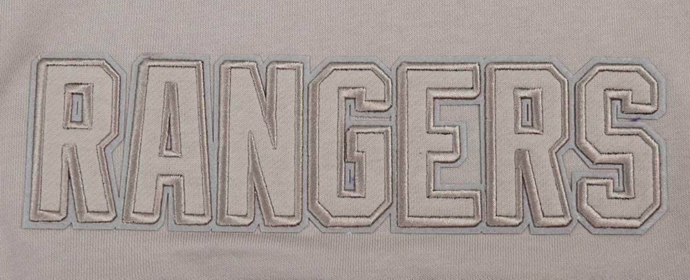 NHL NEW YORK RANGERS NEUTRAL WOMEN'S CROPPED PULLOVER HOODIE (TAUPE)