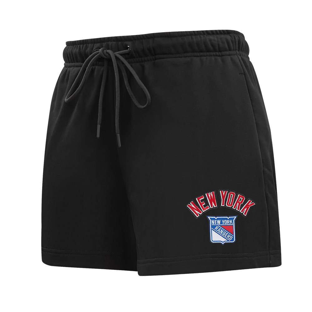 NHL NEW YORK RANGERS CLASSIC WOMEN'S FLEECE SHORT (BLACK)