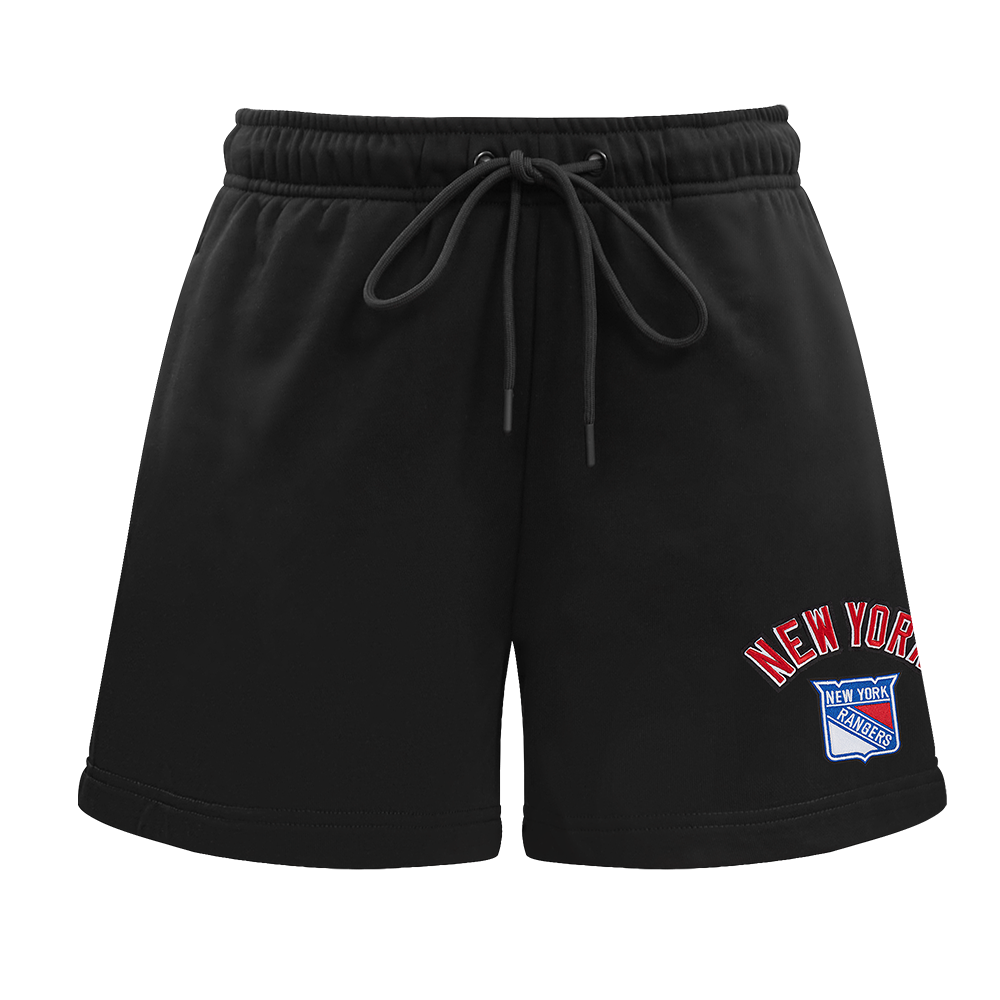 NHL NEW YORK RANGERS CLASSIC WOMEN'S FLEECE SHORT (BLACK)
