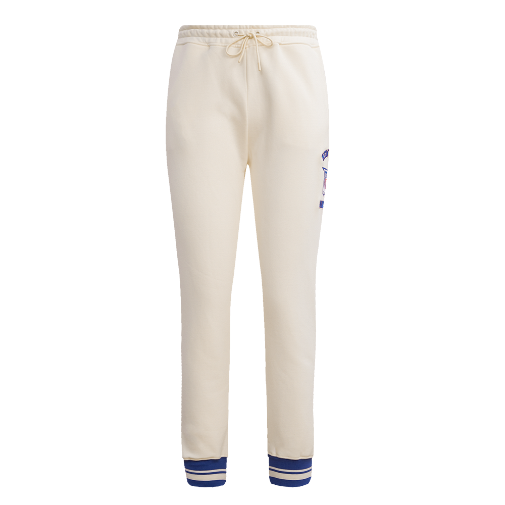 NHL NEW YORK RANGERS RETRO CLASSIC WOMEN'S RIB SWEATPANT (EGGSHELL/ROYAL BLUE)