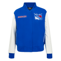 NHL NEW YORK RANGERS CLASSIC BLOUSON COLLÉGIAL POUR FEMME (BLEU ROYAL/BLANC)