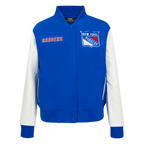NHL NEW YORK RANGERS CLASSIC BLOUSON COLLÉGIAL POUR FEMME (BLEU ROYAL/BLANC)