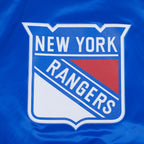 NHL NEW YORK RANGERS CLASSIC WOMEN'S SATIN JACKET (ROYAL BLUE)
