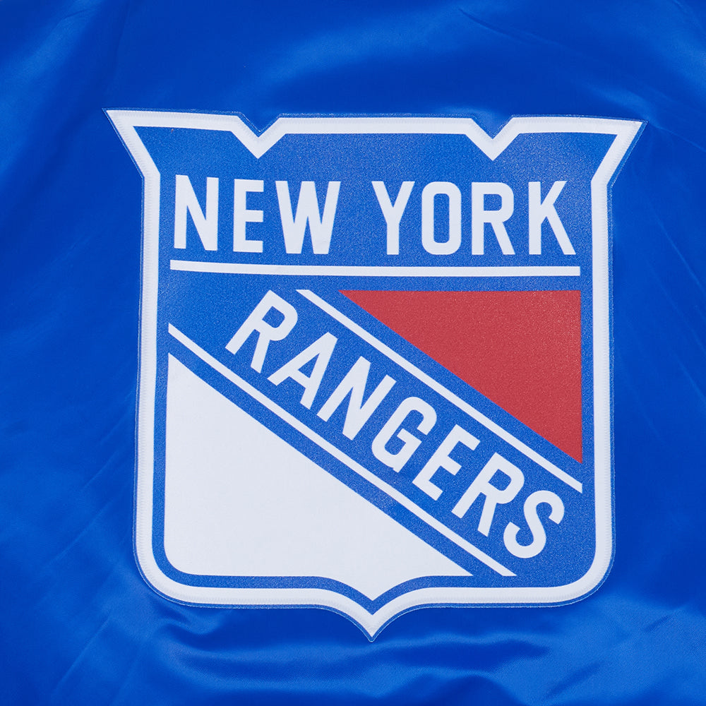 NHL NEW YORK RANGERS CLASSIC WOMEN'S SATIN JACKET (ROYAL BLUE)
