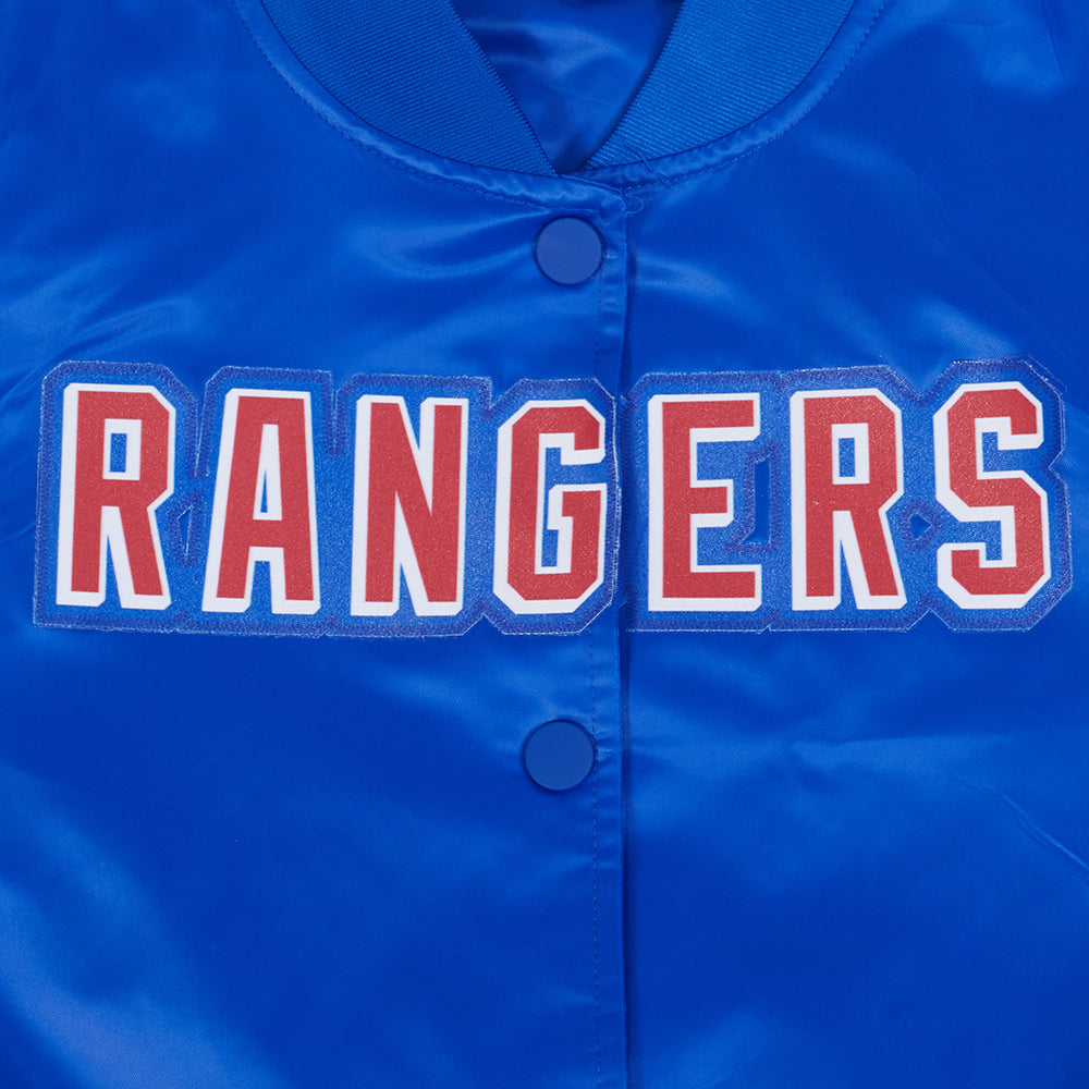 NHL NEW YORK RANGERS CLASSIC WOMEN'S SATIN JACKET (ROYAL BLUE)