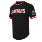 NHL OTTAWA SENATORS CLASSIC CHENILLE MEN'S DK TEE (BLACK/RED)