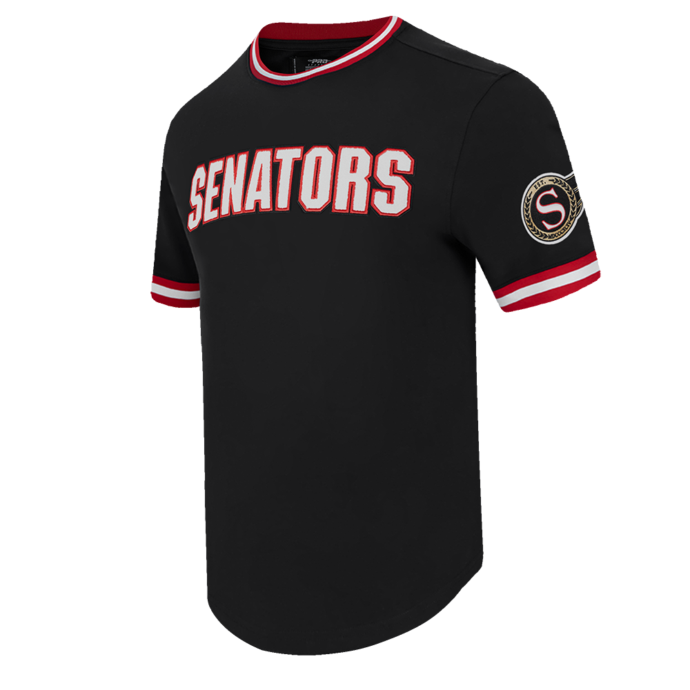 NHL OTTAWA SENATORS CLASSIC CHENILLE MEN'S DK TEE (BLACK/RED)