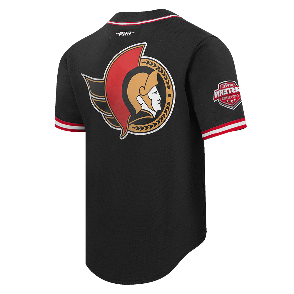 NHL OTTAWA SENATORS CLASSIC MESH CHEMISE BOUTONNÉE (NOIR/ROUGE)