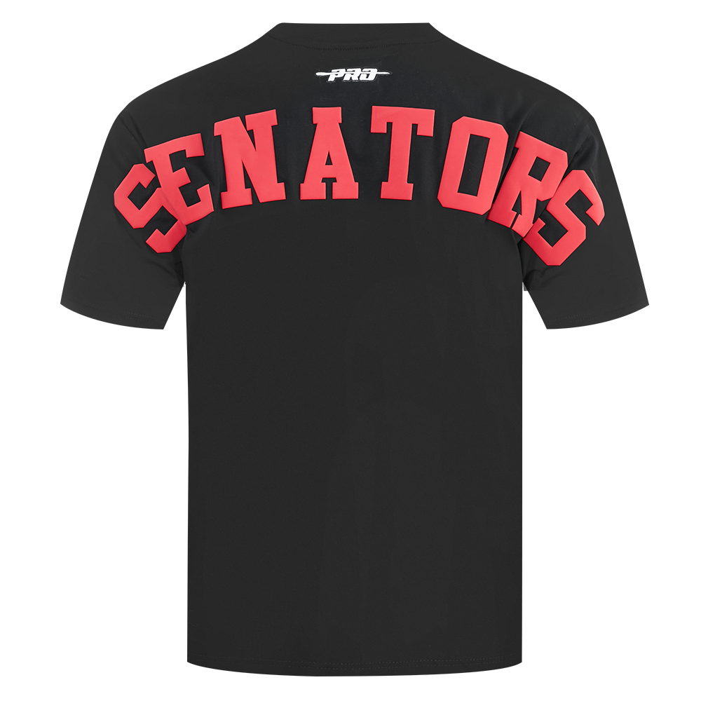NHL OTTAWA SENATORS WINGSPAN T-SHIRT EN JERSEY DE COTON À ÉPAULES TOMBANTES POUR HOMME (NOIR)