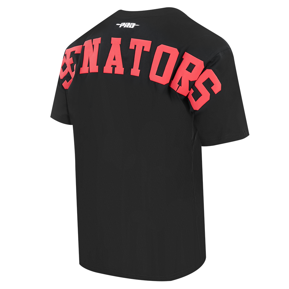 NHL OTTAWA SENATORS WINGSPAN T-SHIRT EN JERSEY DE COTON À ÉPAULES TOMBANTES POUR HOMME (NOIR)