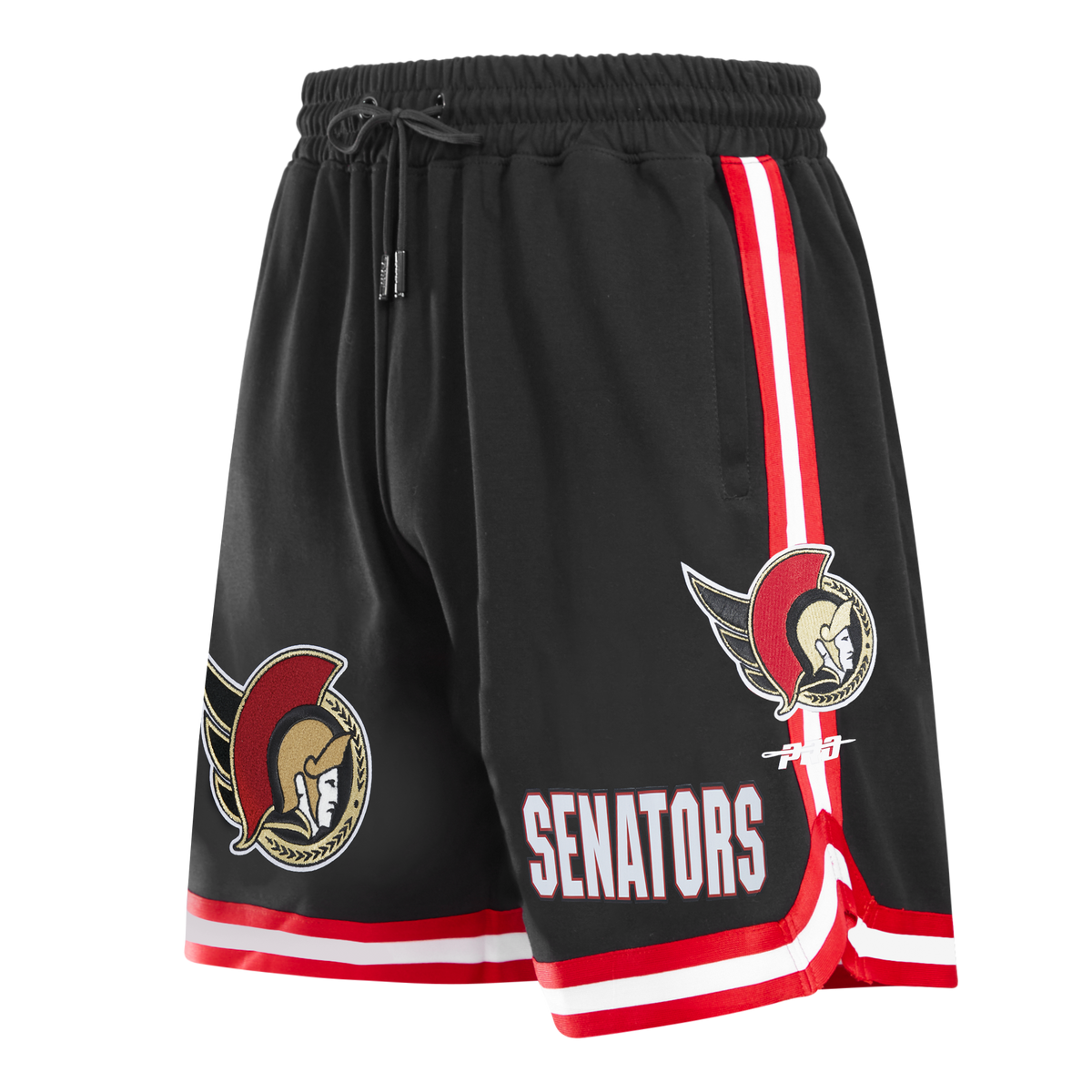 NHL OTTAWA SENATORS CLASSIC CHENILLE MEN'S DK SHORT (BLACK/RED)