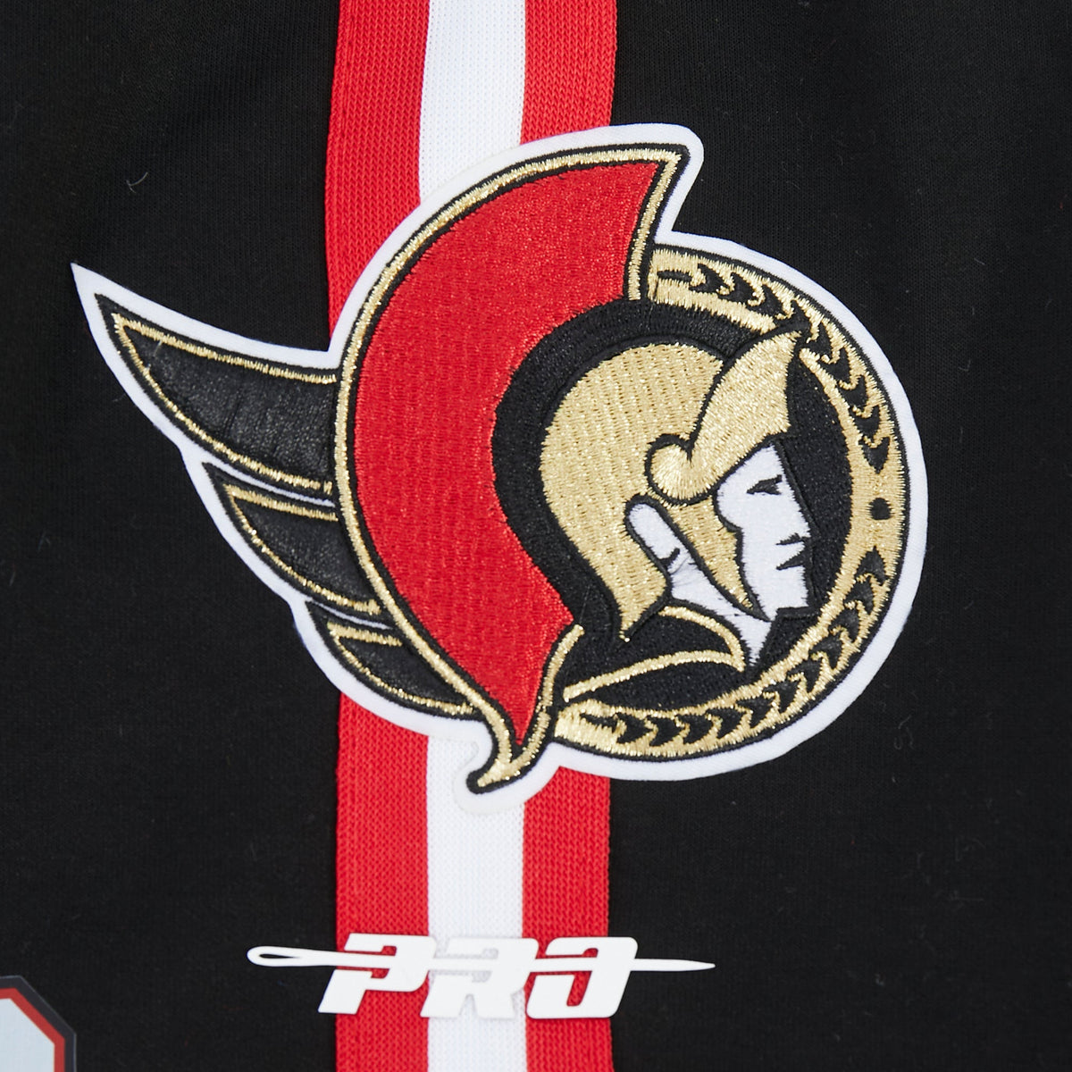 NHL OTTAWA SENATORS CLASSIC CHENILLE MEN'S DK SHORT (BLACK/RED)
