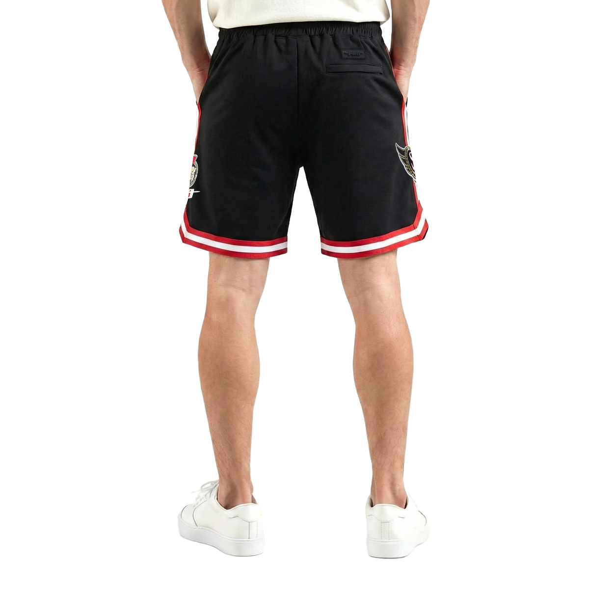 NHL OTTAWA SENATORS CLASSIC CHENILLE MEN'S DK SHORT (BLACK/RED)