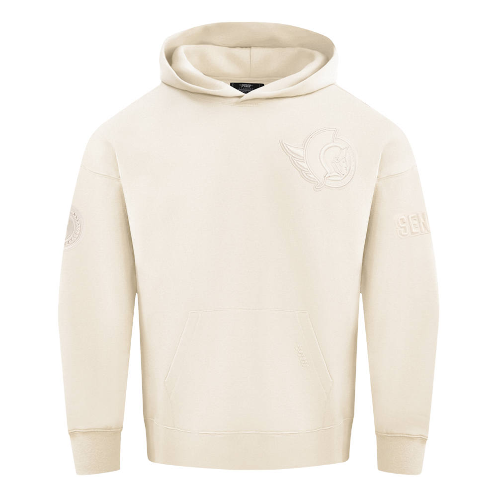 NHL OTTAWA SENATORS NEUTRAL MEN'S  DROP SHOULDER FLC PO HOODIE (EGGSHELL)