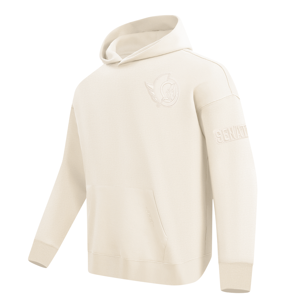 NHL OTTAWA SENATORS NEUTRAL MEN'S  DROP SHOULDER FLC PO HOODIE (EGGSHELL)