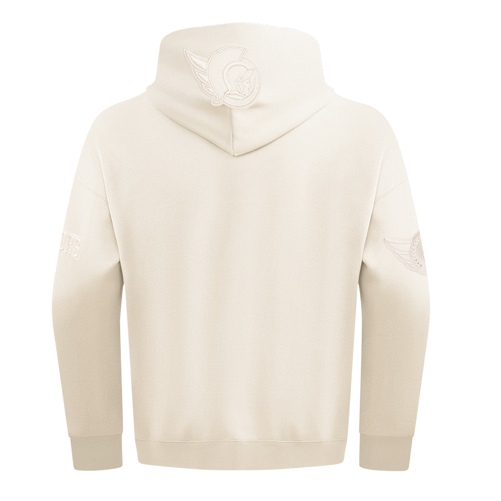 NHL OTTAWA SENATORS NEUTRAL MEN'S  DROP SHOULDER FLC PO HOODIE (EGGSHELL)