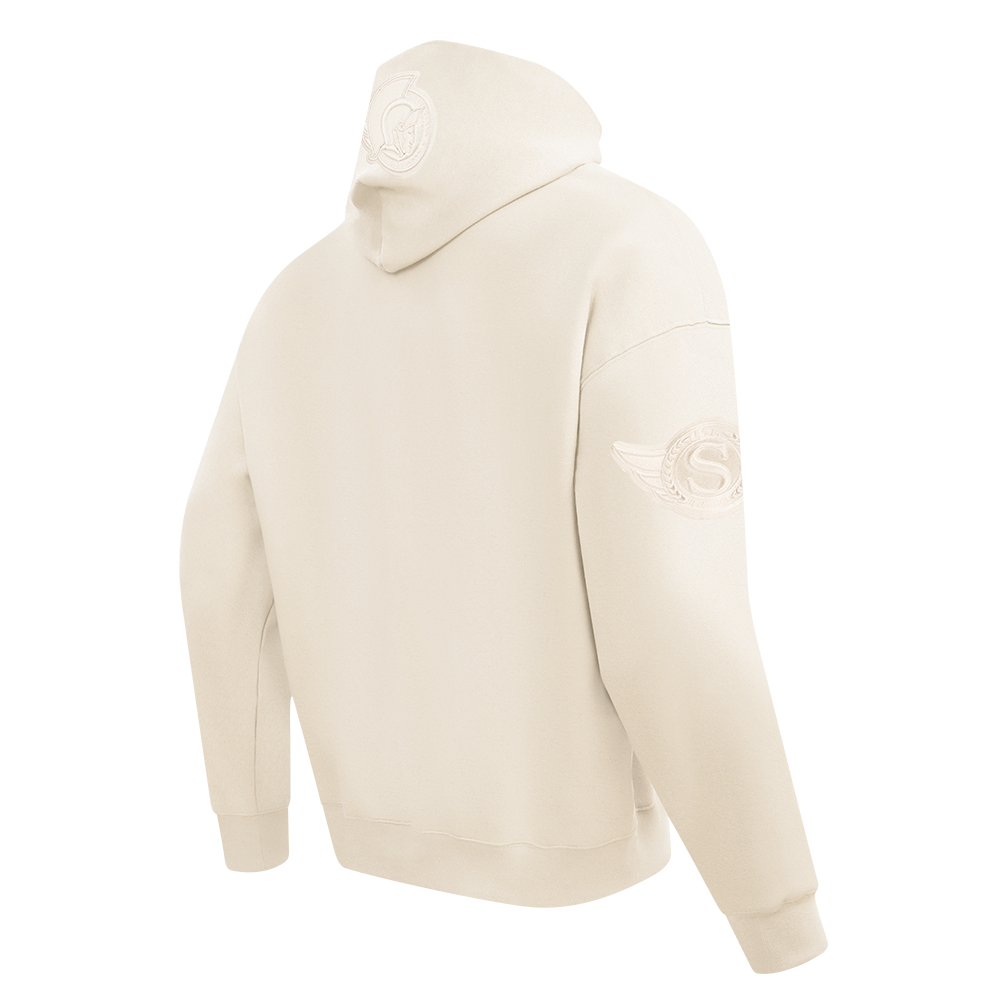 NHL OTTAWA SENATORS NEUTRAL MEN'S  DROP SHOULDER FLC PO HOODIE (EGGSHELL)