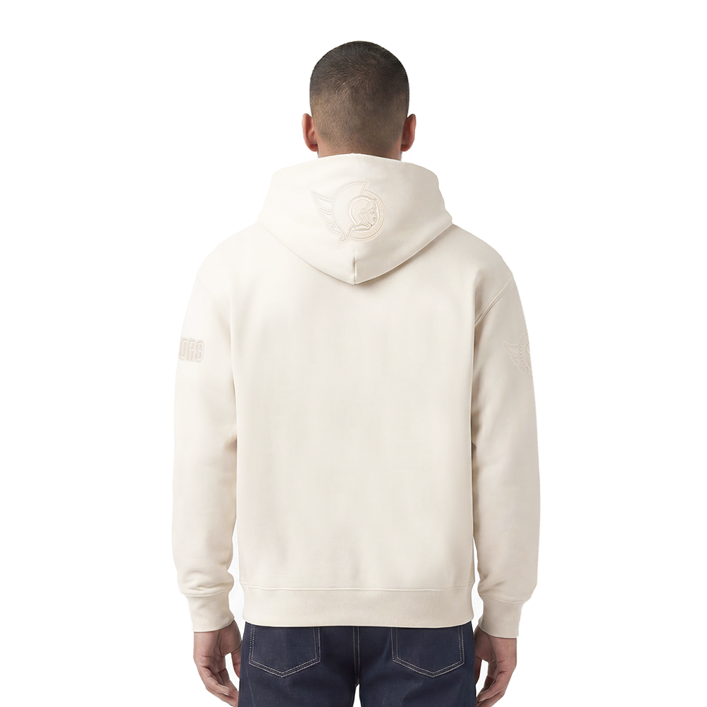 NHL OTTAWA SENATORS NEUTRAL MEN'S  DROP SHOULDER FLC PO HOODIE (EGGSHELL)