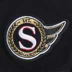 NHL OTTAWA SENATORS CLASSIC T-SHIRT EN JERSEY SIMPLE À COUPE CARRÉE POUR FEMME (NOIR)