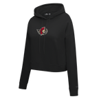 NHL OTTAWA SENATORS CLASSIC CHANDAIL À CAPUCHON COURT EN MOLLETON POUR FEMME (NOIR)