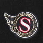 NHL OTTAWA SENATORS CLASSIC CHANDAIL À CAPUCHON COURT EN MOLLETON POUR FEMME (NOIR)