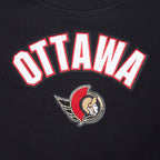 NHL OTTAWA SENATORS CLASSIC CHANDAIL À COL ROND EN MOLLETON POUR FEMME (NOIR)