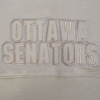 NHL OTTAWA SENATORS NEUTRAL CHANDAIL À CAPUCHON COURT EN MOLLETON POUR FEMME (TAUPE)