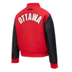 NHL OTTAWA SENATORS  CLASSIC WOMEN'S VARSITY JACKET (RED/BLACK)