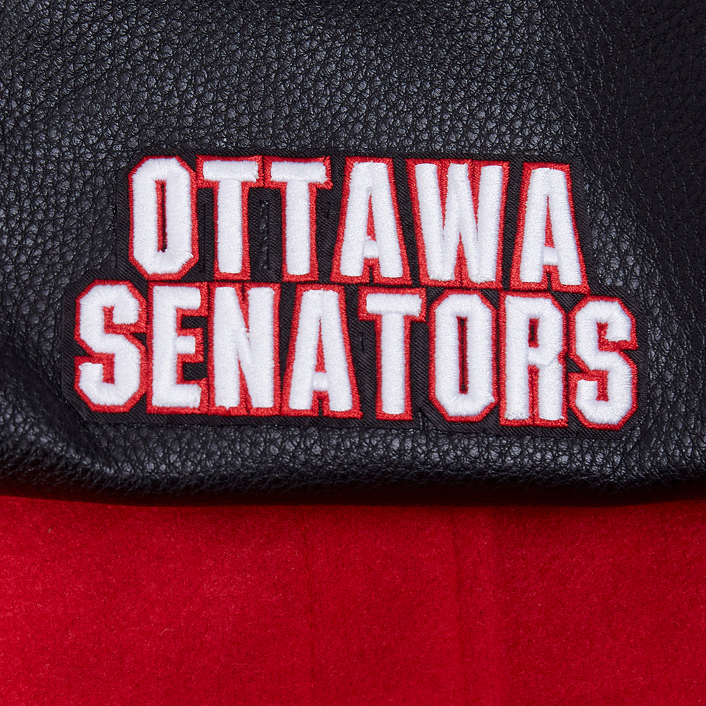 NHL OTTAWA SENATORS  CLASSIC WOMEN'S VARSITY JACKET (RED/BLACK)